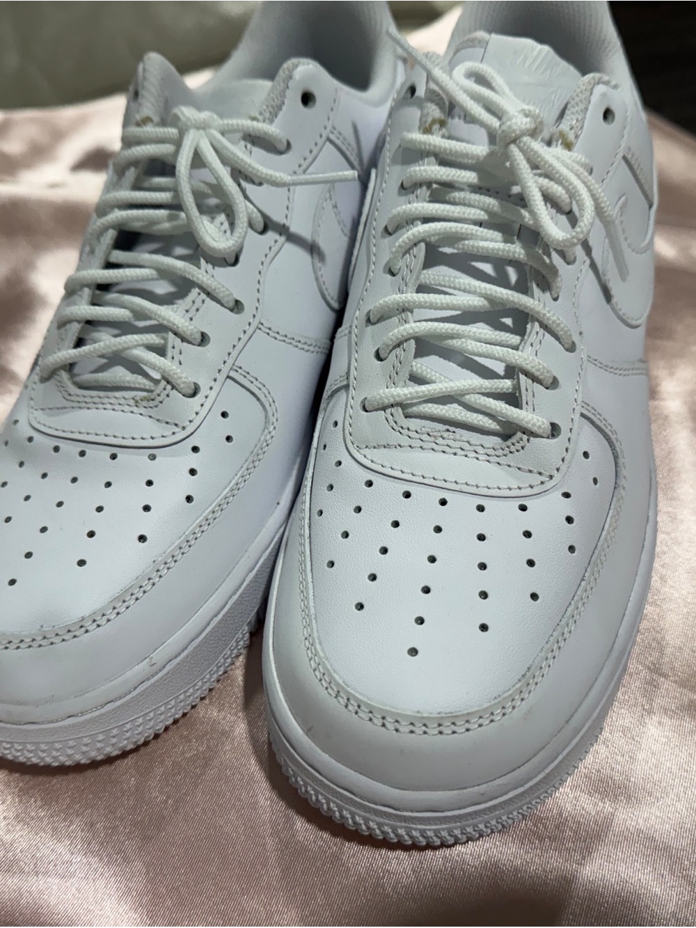Nike White Low-Top Leather Sneakers